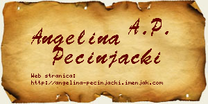 Angelina Pecinjački vizit kartica